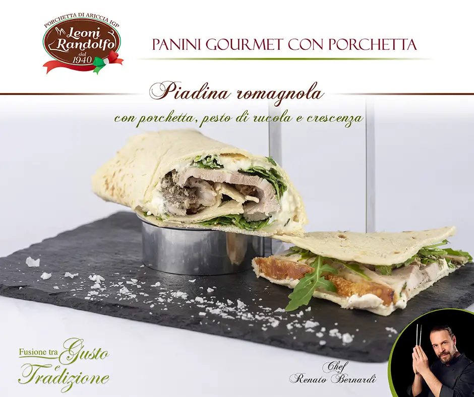 piadina romagnola with porchetta
